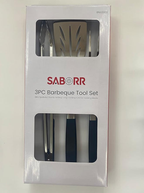 Saborr 3-Piece Barbecue Tool Set - Essential Tools for Grilling