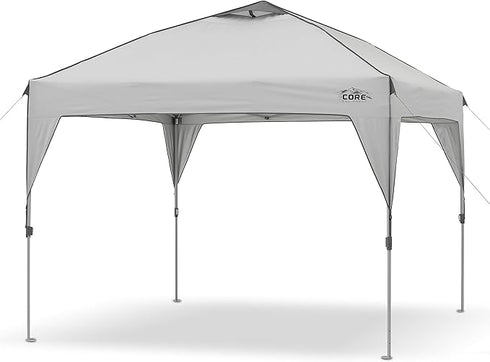 Core 10 x 10 Instant Camping Canopy - Spacious and Portable Shade Shelter