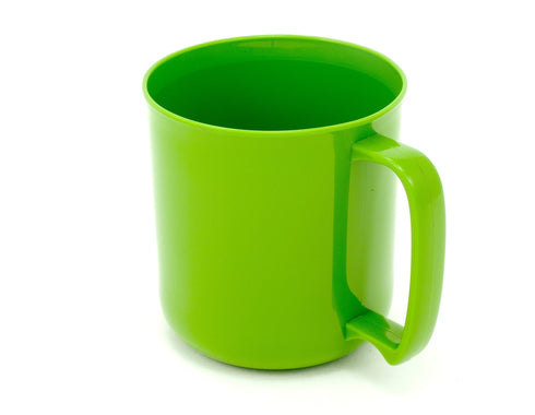 GSI Outdoors Cascadian Mug in Green, 414 ml camping mug, side view