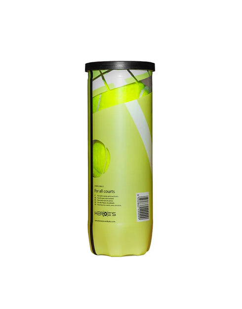 Heroe's Pro Level padel balls, 3-ball tube, back