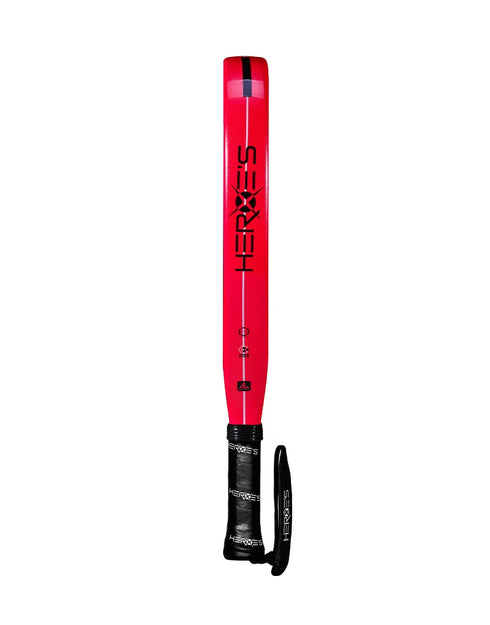 Heroe's RS2 2025 Padel Racket in neon pink, side view