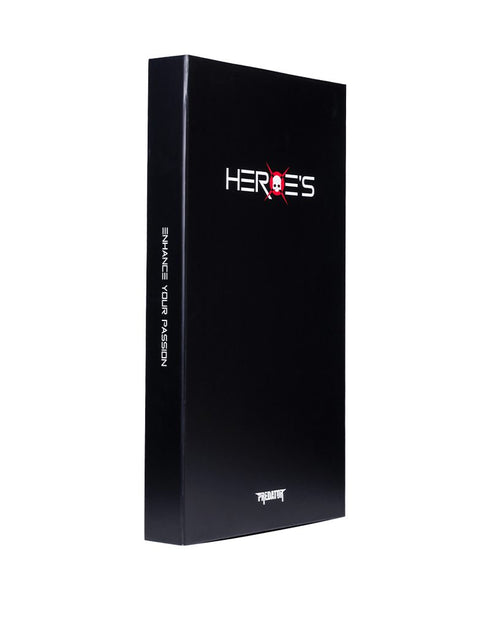 Heroe's Predator LTD Hydrogen Padel Racket in black and red, with presentation box