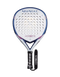 Heroe's Maniac 2025 Padel Racket in white, blue and purple, front view