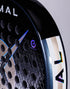 Heroe's Animal 2025 Padel Racket in blue and gold, close-up detail