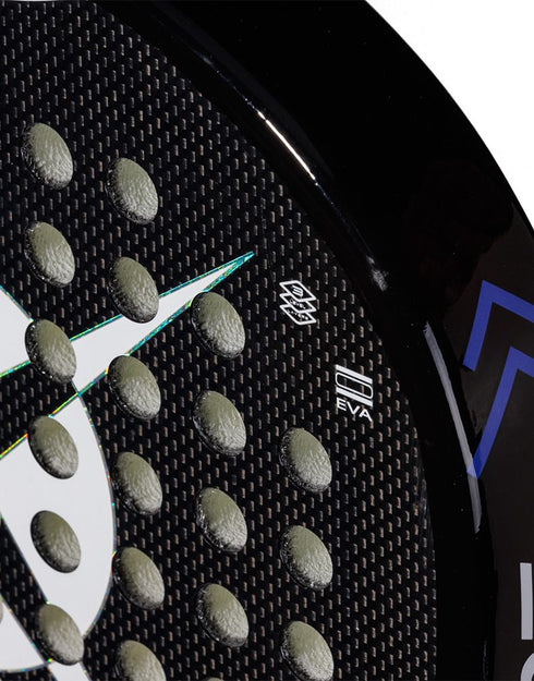 Heroe's Patriot Hyper 2024 Padel Racket in blue and black, close-up detail
