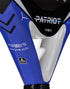 Heroe's Patriot Hyper 2024 Padel Racket in blue and black, close-up detail