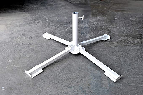 Procamp Foldable Umbrella Base in White - Stable & Portable Base for Patio Umbrellas