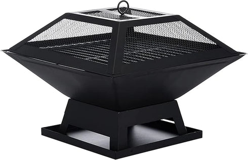 Bad Axe The Chopping Block Firepit - Functional & Stylish Firepit with Prep Surface
