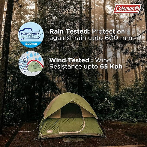 Coleman Sundome Outdoor Tent - Weatherproof Shelter for Camping