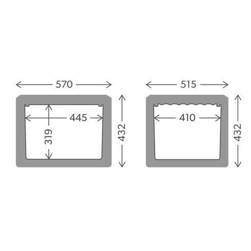 Dometic Cool-Ice CI 55 dimension drawing in millimetres