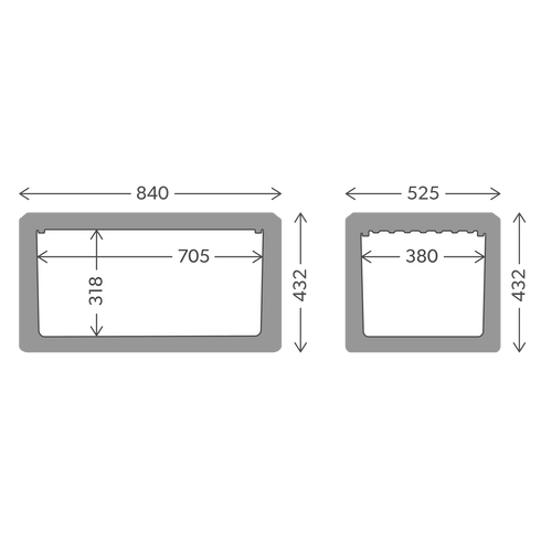 Dometic Cool-Ice CI 85 dimension drawing in millimetres