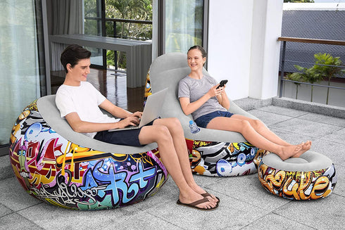 Bestway Grafiti Cruiser Chair 121x121x86 - Eye-Catching Design for Casual Comfort