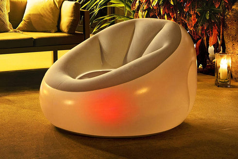 Bestway Airchair Luxury LED 102x97x71 - Illuminated & Plush Inflatable Chair for Relaxation