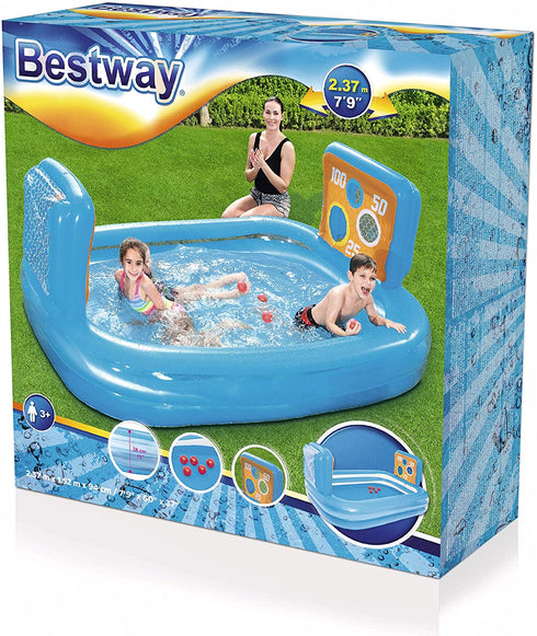 Bestway Skill Shot Play Pool - Interactive Pool with Basketball Hoop for Kids