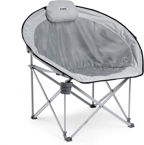 Core Oversized Mesh Round Outdoor Chair - Ventilated and Roomy Seating