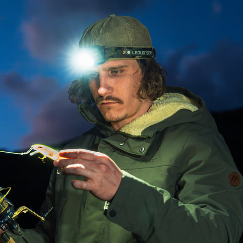 Ledlenser HF6R RGB rechargeable headlamp, in use