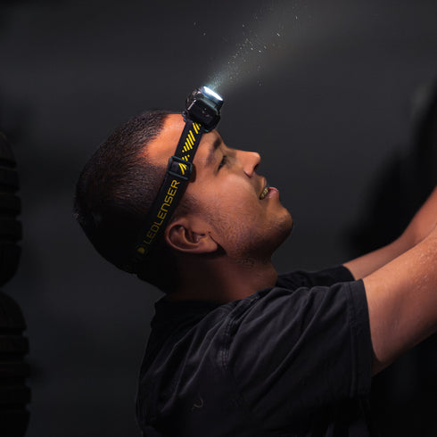 Ledlenser HF6R Pro rechargeable headlamp, in use