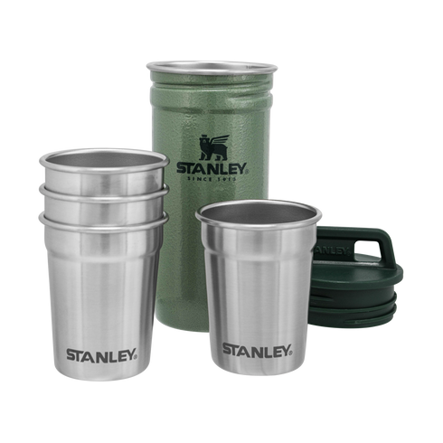 Stanley Adventure Nesting Shot Glass Set, Hammertone Green, front view