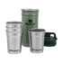 Stanley Adventure Nesting Shot Glass Set, Hammertone Green, front view