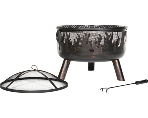 Bad Axe Wild Embers Firepit - Unique Design for a Rustic Campfire Experience