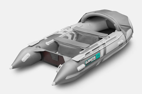 Inflatable boat GLADIATOR C370AL - 5 Persons - Light Grey & Dark Grey
