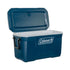 Coleman Xtreme 70 QT cooler, blue, second view on white