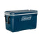 Coleman Xtreme 70 QT cooler, blue, product shot on white