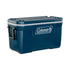 Coleman Xtreme 70 QT cooler, blue, product shot on white