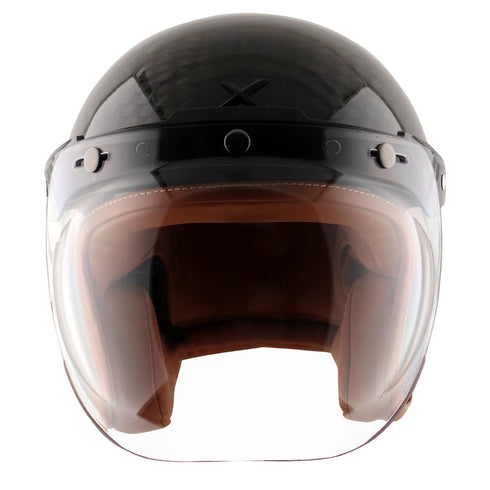 Axor Jet Carbon Big Checks Helmet With Bubble Visor