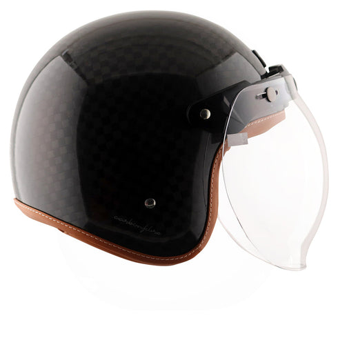 Axor Jet Carbon Big Checks Helmet With Bubble Visor