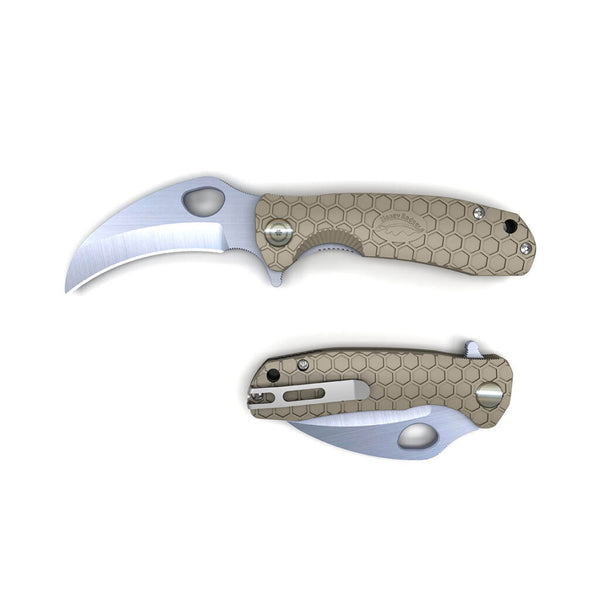 Honeybadger Claw Large Camping Knife Plain Edge - Robust & Reliable Cutting Tool