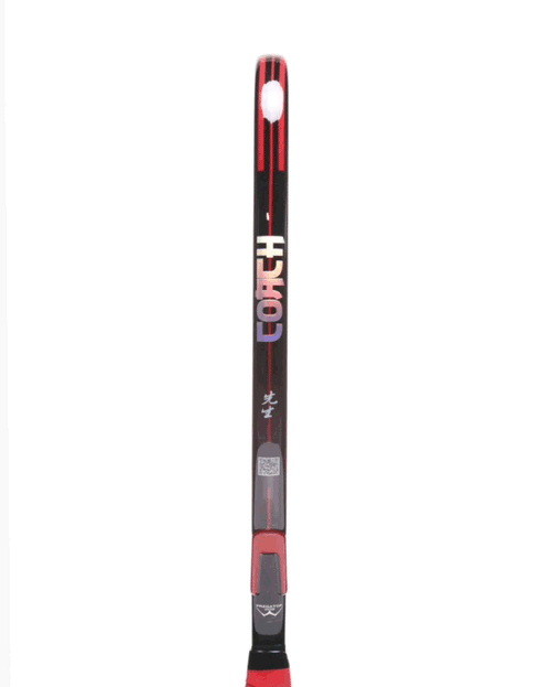Heroe's Coach 2025 Beach Tennis Racket in black and red, 360 view
