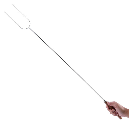 Coghlan's camp fork wooden stay cool handle, close up