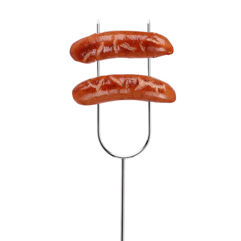 Coghlan's camp fork prongs holding two sausages