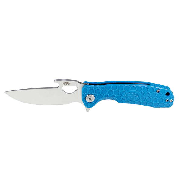 Honey Badger Opener Knife Medium, a medium folding knife with a unique blade shape optimized for opening packages and utility.