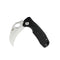 Honey Badger Claw Small hawkbill folding knife, S, Black, Plain, side view