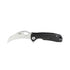 Honey Badger Claw Small hawkbill folding knife, S, Black, Serrated, side view