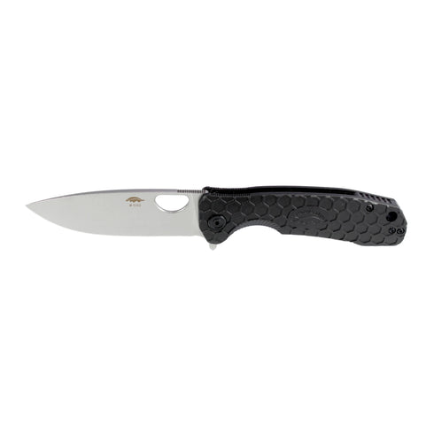 Honey Badger Flipper Knife Stonewashed D2 - Rugged & Stylish Blade Finish