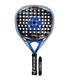 Heroe's Rowan 2026 Padel Racket in blue and silver, front view