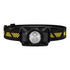 Ledlenser HF4R Pro rechargeable headlamp, black, front view on white