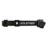 Ledlenser HF4R rechargeable headlamp, black, side view with tilting head