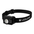 Ledlenser HF4R rechargeable headlamp, black, product shot on white