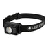 Ledlenser HF4 headlamp, black, product shot on white