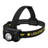 Ledlenser HF6R Pro rechargeable headlamp, black, product shot on white