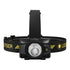 Ledlenser HF7R Pro rechargeable headlamp, black, front view on white