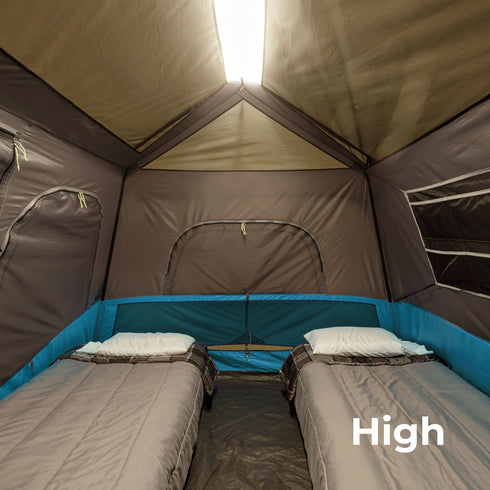 Core 6 Person Lighted Instant Cabin Tent 11 x 9 - Built-In Lighting for Convenience