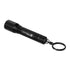 Ledlenser P3 key flashlight, black, rear view on white