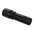 Ledlenser P7 flashlight, black, rear view on white