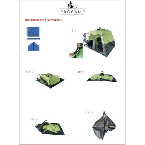 Procamp Cube Tent 6 Person Instant Tent