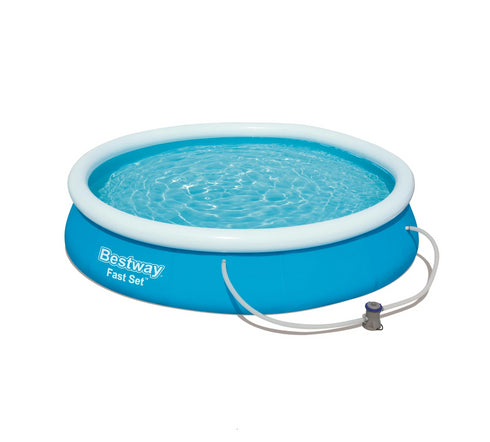 Bestway Fast Set Pool Set 396x76cm - Convenient & Sturdy Pool for Summer Enjoyment